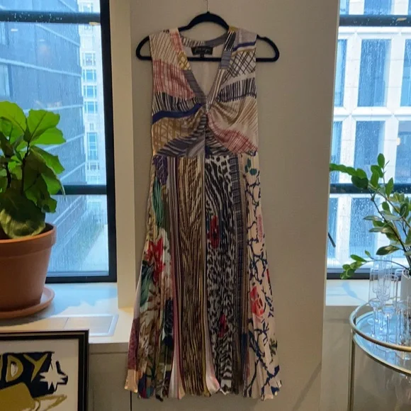 Printed Dress Jacinta Dress Anthropologie Geisha Designs Dresses  Anthropologie Geisha Designs Jacinta Pleated Cocktail Dress Sz